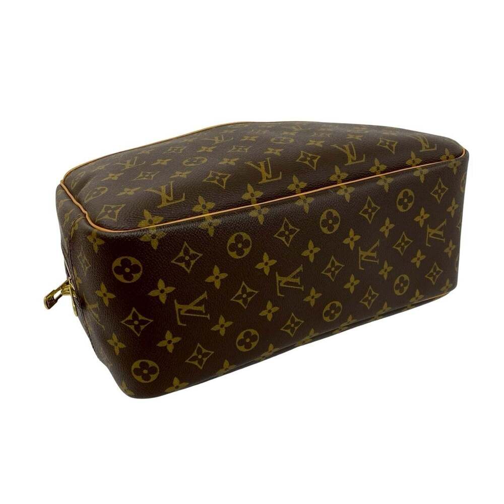 LOUIS VUITTON Vintage Brown Monogram Leather Deauville Boston Bag - Picture 8 of 10